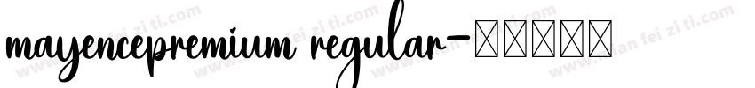 mayencepremium regular字体转换